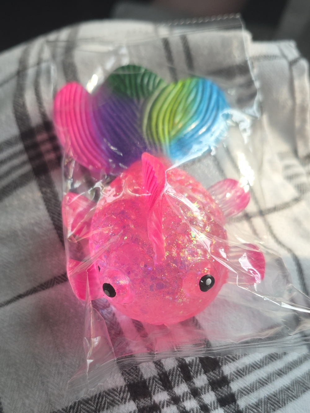 Pink Glitter Fish Squishy